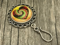 Swirling Heart MAGNETIC Portuguese Knitting Pin- Gift for Knitters