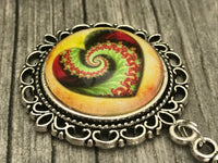 Swirling Heart MAGNETIC Portuguese Knitting Pin- Gift for Knitters