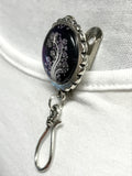 Elegant Swirls Tree MAGNETIC Portuguese Knitting Pin- ID Badge Holder