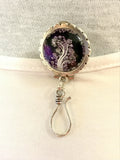 Elegant Swirls Tree MAGNETIC Portuguese Knitting Pin- ID Badge Holder