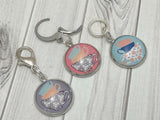 Small Teacup Stitch Marker Charms for Knitting or Crochet, Closed Rings, Open Rings, or Clasps