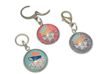 Small Teacup Stitch Marker Charms for Knitting or Crochet, Closed Rings, Open Rings, or Clasps