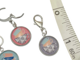 Small Teacup Stitch Marker Charms for Knitting or Crochet, Closed Rings, Open Rings, or Clasps