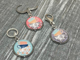 Small Teacup Stitch Marker Charms for Knitting or Crochet, Closed Rings, Open Rings, or Clasps