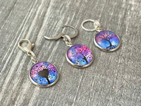 Tree Stitch Markers for Knitting or Crochet, Closed Rings, Open Rings, or Clasps