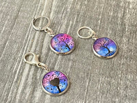 Tree Stitch Markers for Knitting or Crochet, Closed Rings, Open Rings, or Clasps