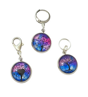 Tree Stitch Markers for Knitting or Crochet, Closed Rings, Open Rings, or Clasps