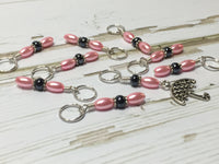 Pink Pearl Parasol Stitch Marker Set , Stitch Markers - Jill's Beaded Knit Bits, Jill's Beaded Knit Bits
 - 4