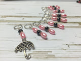 Pink Pearl Parasol Stitch Marker Set , Stitch Markers - Jill's Beaded Knit Bits, Jill's Beaded Knit Bits
 - 8