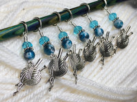 Yarn Ball & Knitting Needles Stitch Markers- Set of 6 , Stitch Markers - Jill's Beaded Knit Bits, Jill's Beaded Knit Bits
 - 3