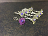 Flowers Snag Free Stitch Markers- Yellow & Purple , Stitch Markers - Jill's Beaded Knit Bits, Jill's Beaded Knit Bits
 - 6