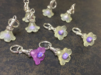 Flowers Snag Free Stitch Markers- Yellow & Purple , Stitch Markers - Jill's Beaded Knit Bits, Jill's Beaded Knit Bits
 - 9