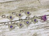 Flowers Snag Free Stitch Markers- Yellow & Purple , Stitch Markers - Jill's Beaded Knit Bits, Jill's Beaded Knit Bits
 - 2