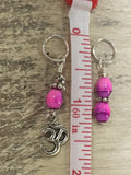 Pink Yoga Stitch Marker Set- Snag Free , stitch markers - Jill's Beaded Knit Bits, Jill's Beaded Knit Bits
 - 10