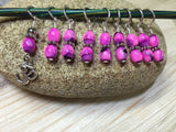 Pink Yoga Stitch Marker Set- Snag Free , stitch markers - Jill's Beaded Knit Bits, Jill's Beaded Knit Bits
 - 1