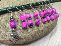Pink Yoga Stitch Marker Set- Snag Free , stitch markers - Jill's Beaded Knit Bits, Jill's Beaded Knit Bits
 - 2