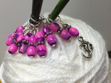 Pink Yoga Stitch Marker Set- Snag Free , stitch markers - Jill's Beaded Knit Bits, Jill's Beaded Knit Bits
 - 4