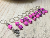 Pink Yoga Stitch Marker Set- Snag Free , stitch markers - Jill's Beaded Knit Bits, Jill's Beaded Knit Bits
 - 7