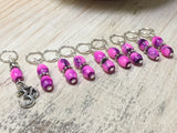 Pink Yoga Stitch Marker Set- Snag Free , stitch markers - Jill's Beaded Knit Bits, Jill's Beaded Knit Bits
 - 9